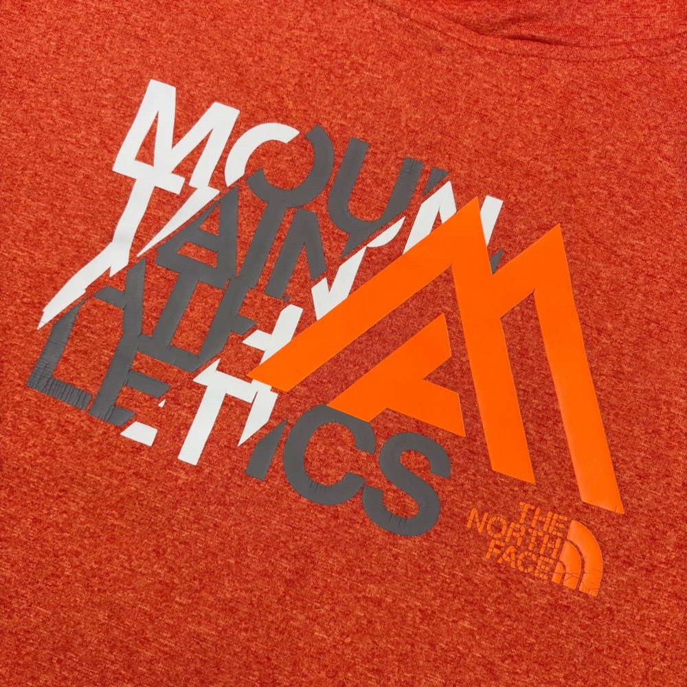 The North Face Hoodie Mens Large Mountain Athletics Orange Heather Pullover